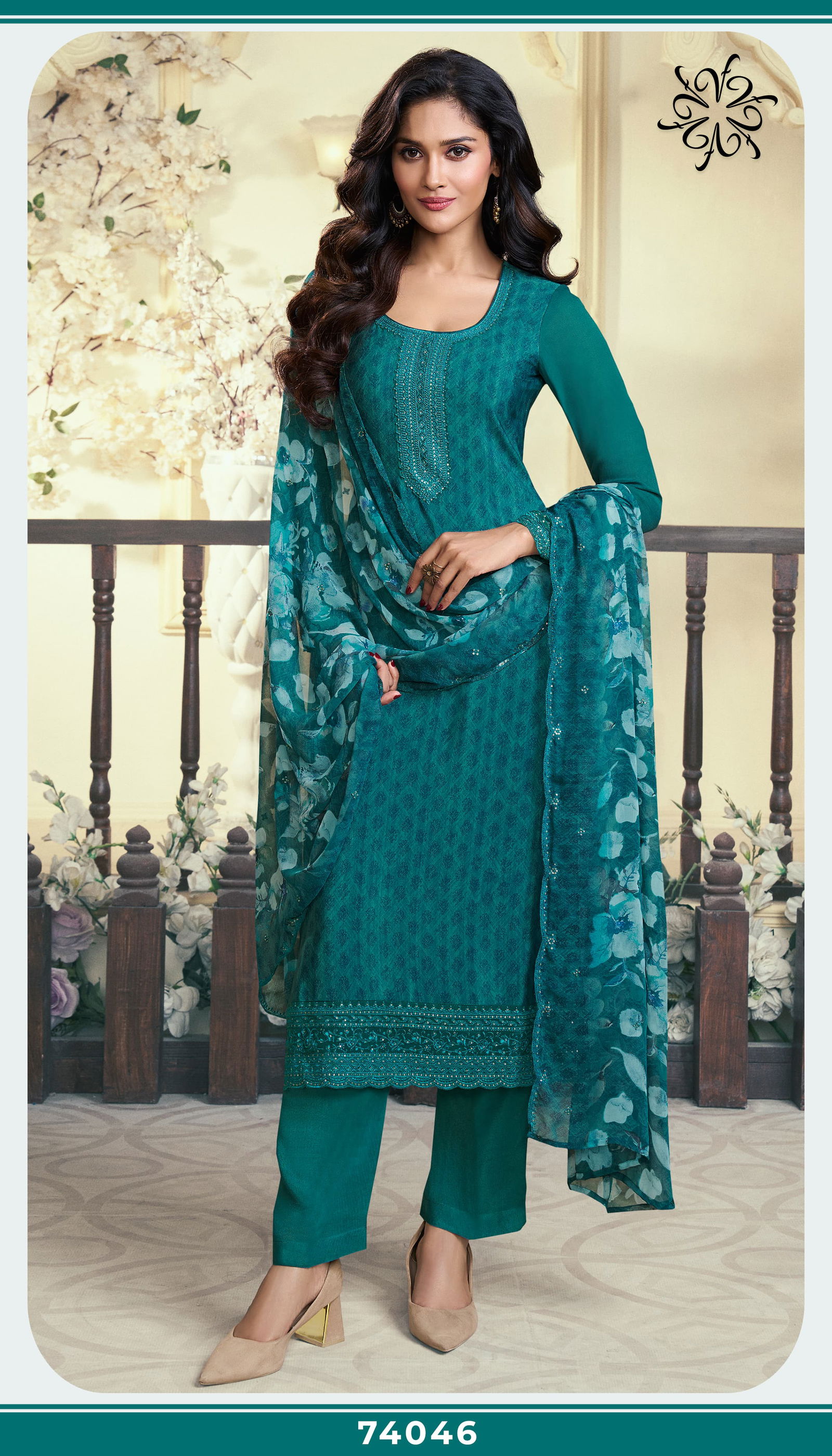 Silkina Royal Crepe 47 By Vinay Embroidery Designer Salwar Kameez Online Wholesale